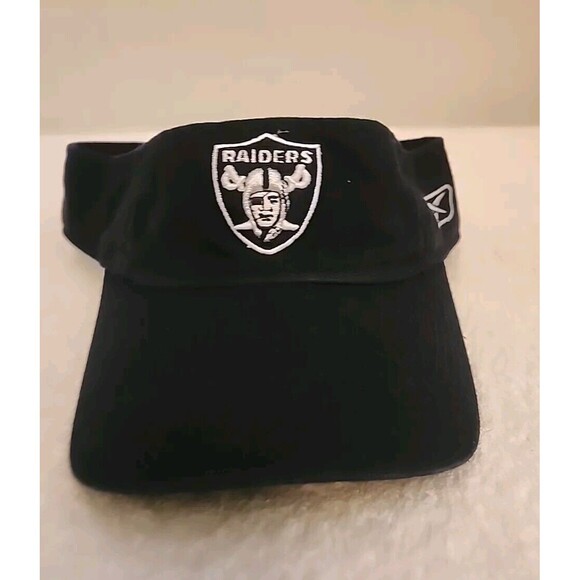Raiders Golf Visor Adjustable Black Hat NFL Rebock One Size - Picture 3 of 8